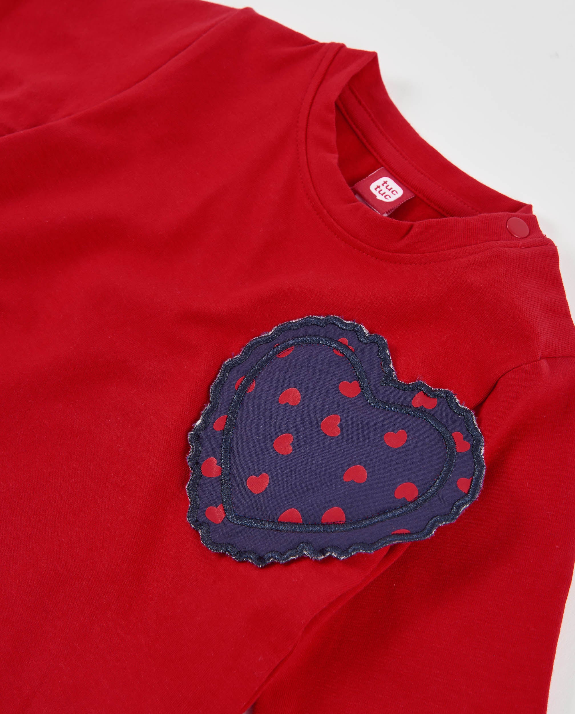 Tuc Tuc maglia bambina manica lunga rossa cuore