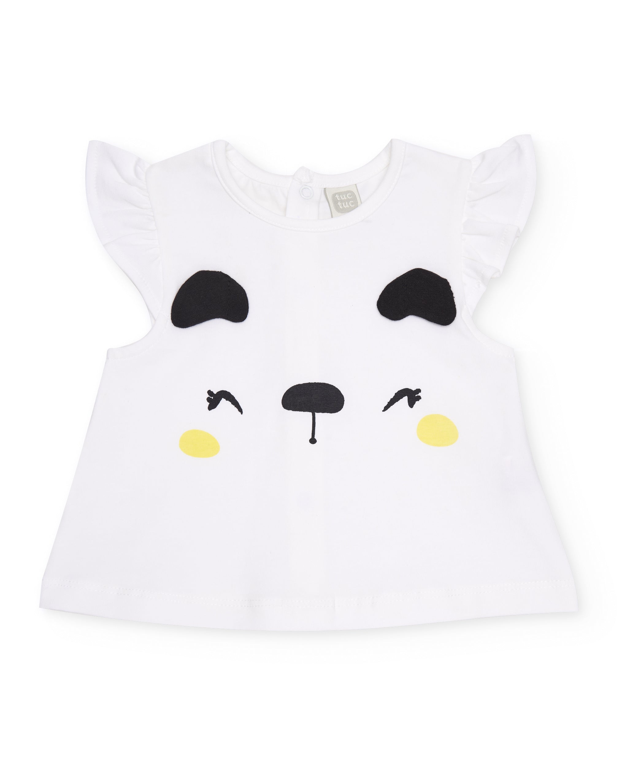 Tuc Tuc completo neonata pois maglietta shorts bianco
