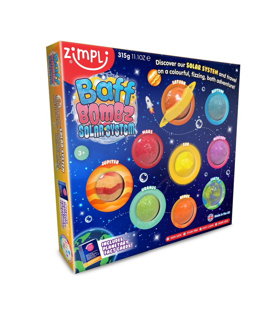 Zimpli Kids Solar System bombe bagno 8 pianeti