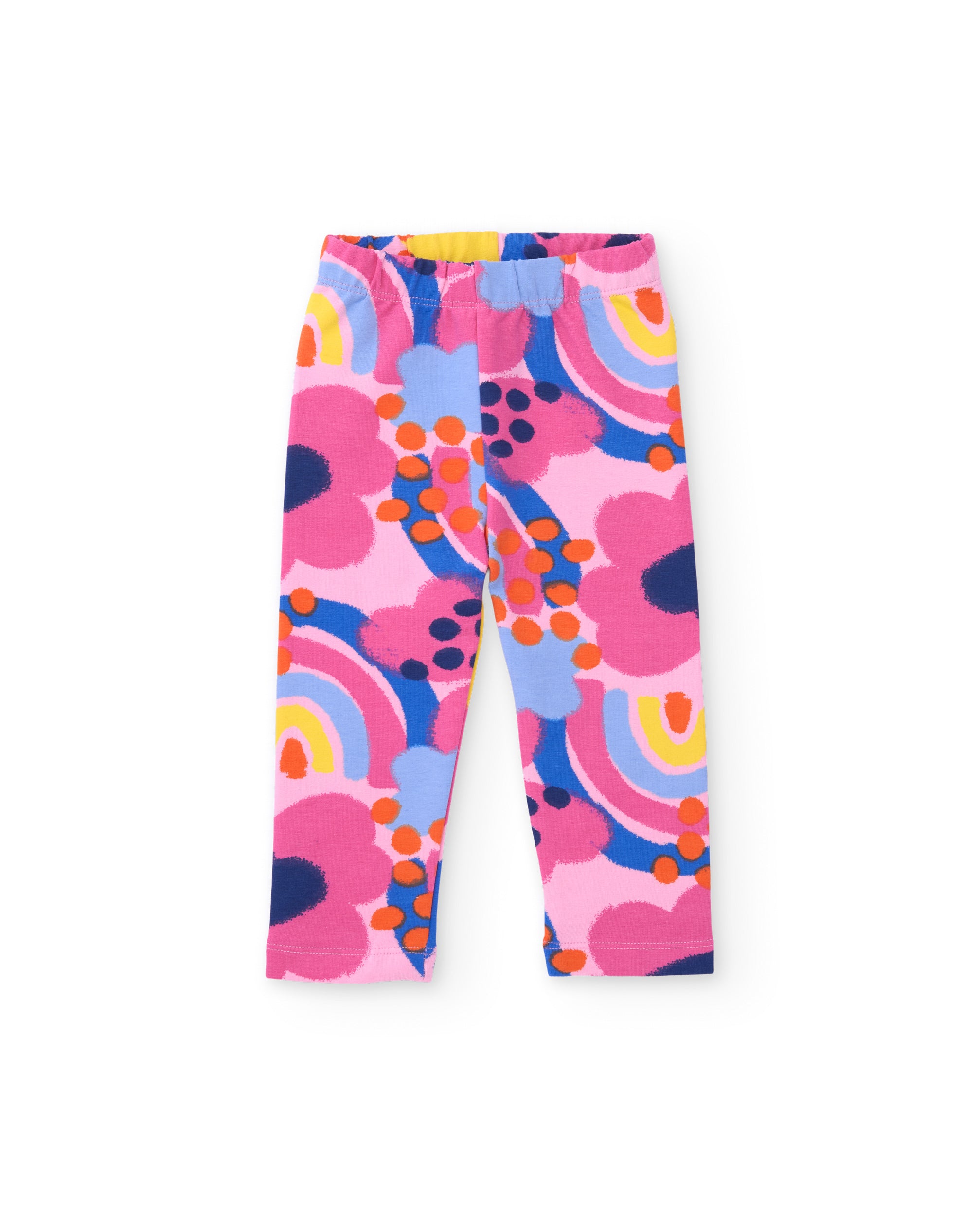 Tuc Tuc leggings bambina felpati rosa stampa floreale