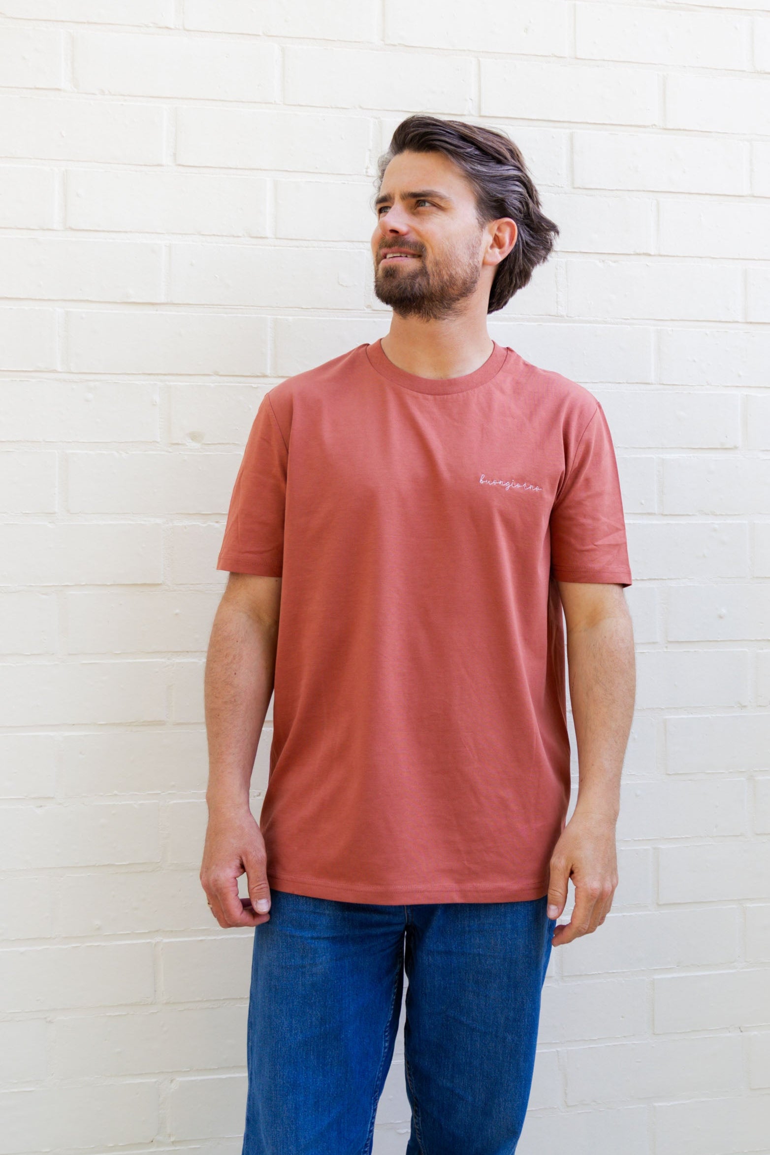 Ella and Rapha Buongiorno T-Shirt Terracotta Cotone