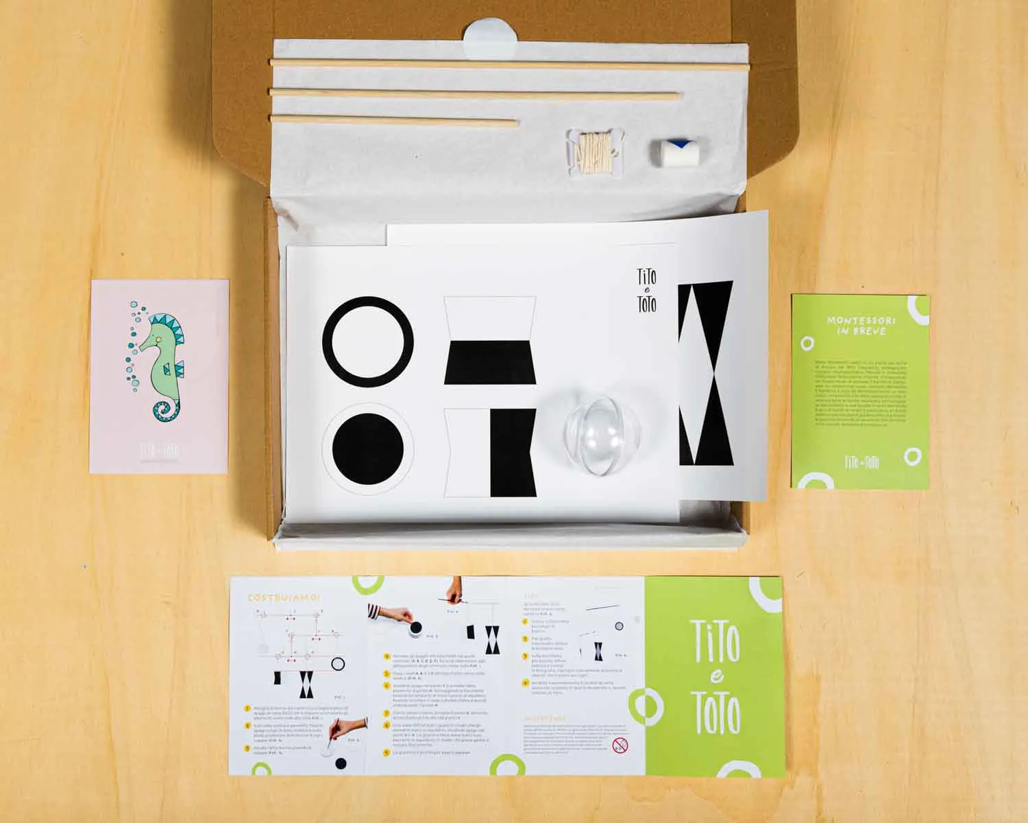 Montessori Munari + Ottaedri kit giostrine fai da te 2 pezzi