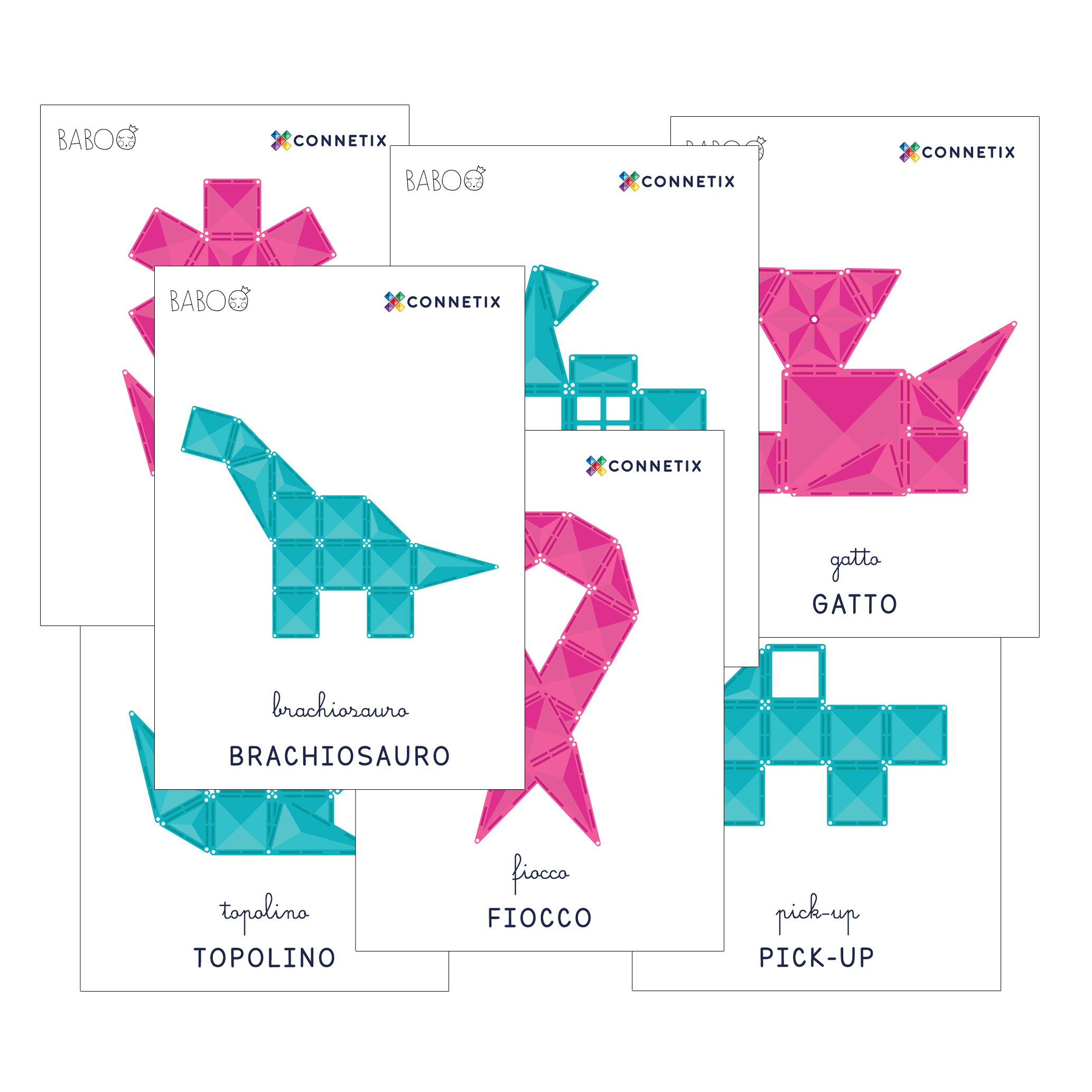 Connetix Tiles Costruzioni Magnetiche 20 Pezzi Pink