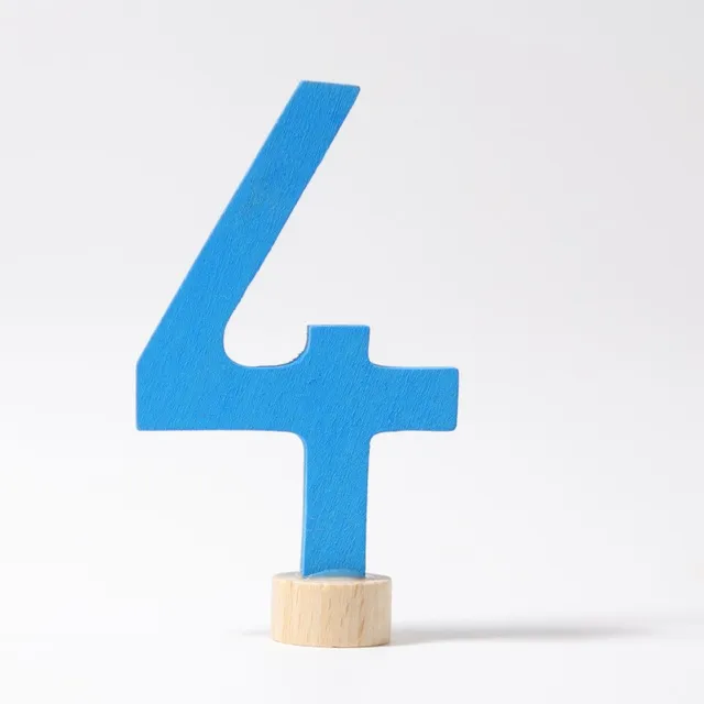 Grimm's Numero 4 decorazione legno 9 cm