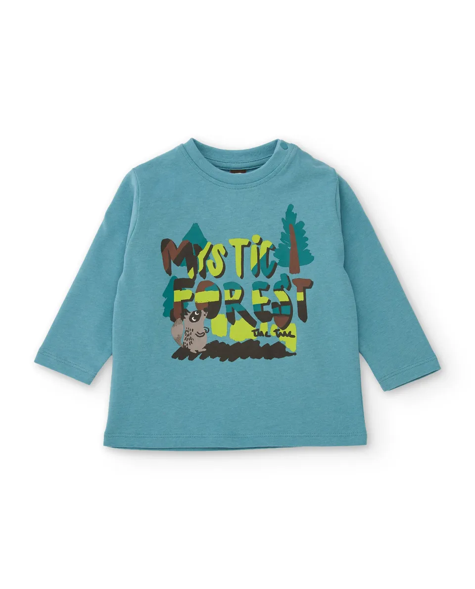 Tuc Tuc Mystic Forest maglietta bambino blu manica lunga