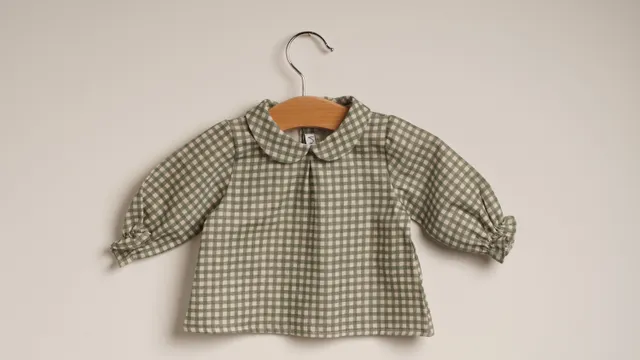 Mebi Vichy camicia neonato verde quadretti cotone