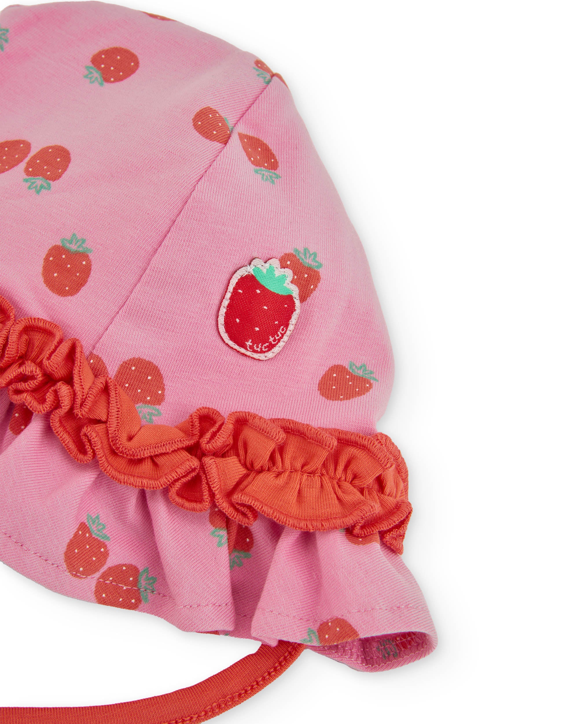Tuc Tuc cappello neonata fragole rosa cotone