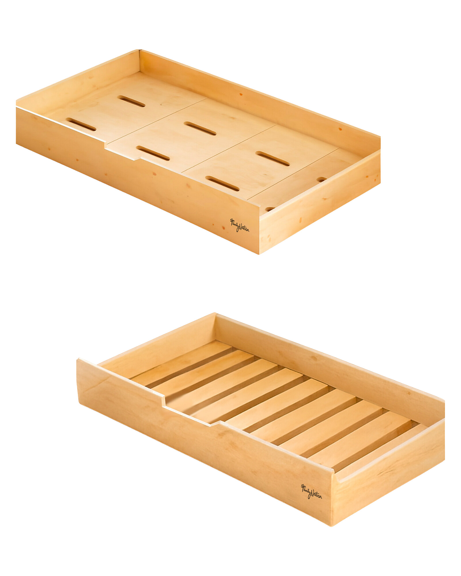 Evi Montessori cassetto letto estraibile 195x90 contenitore