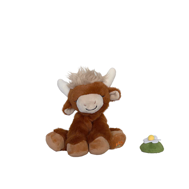 Olli Ella Binky Gus pupazzo mucca magnetico 23 cm con ciuccio