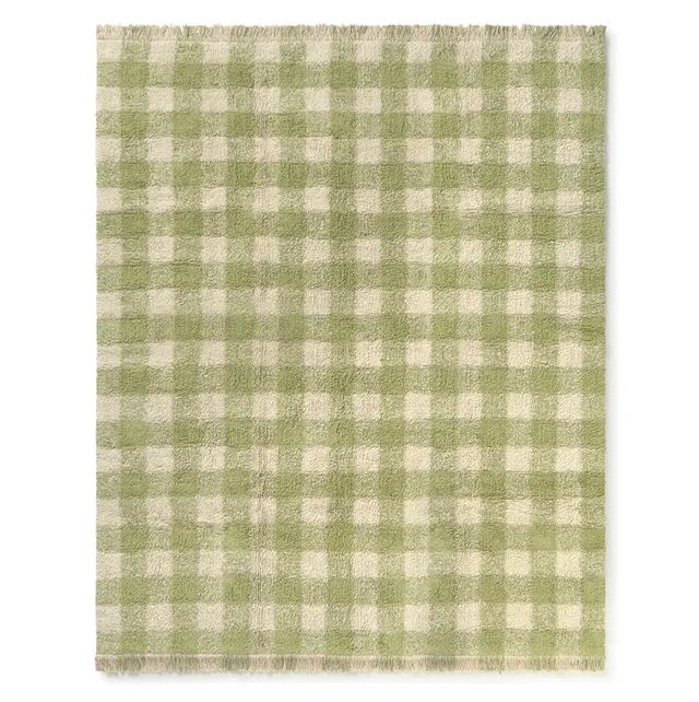 Lorena Canals Vichy tappeto lavabile Matcha 150x180