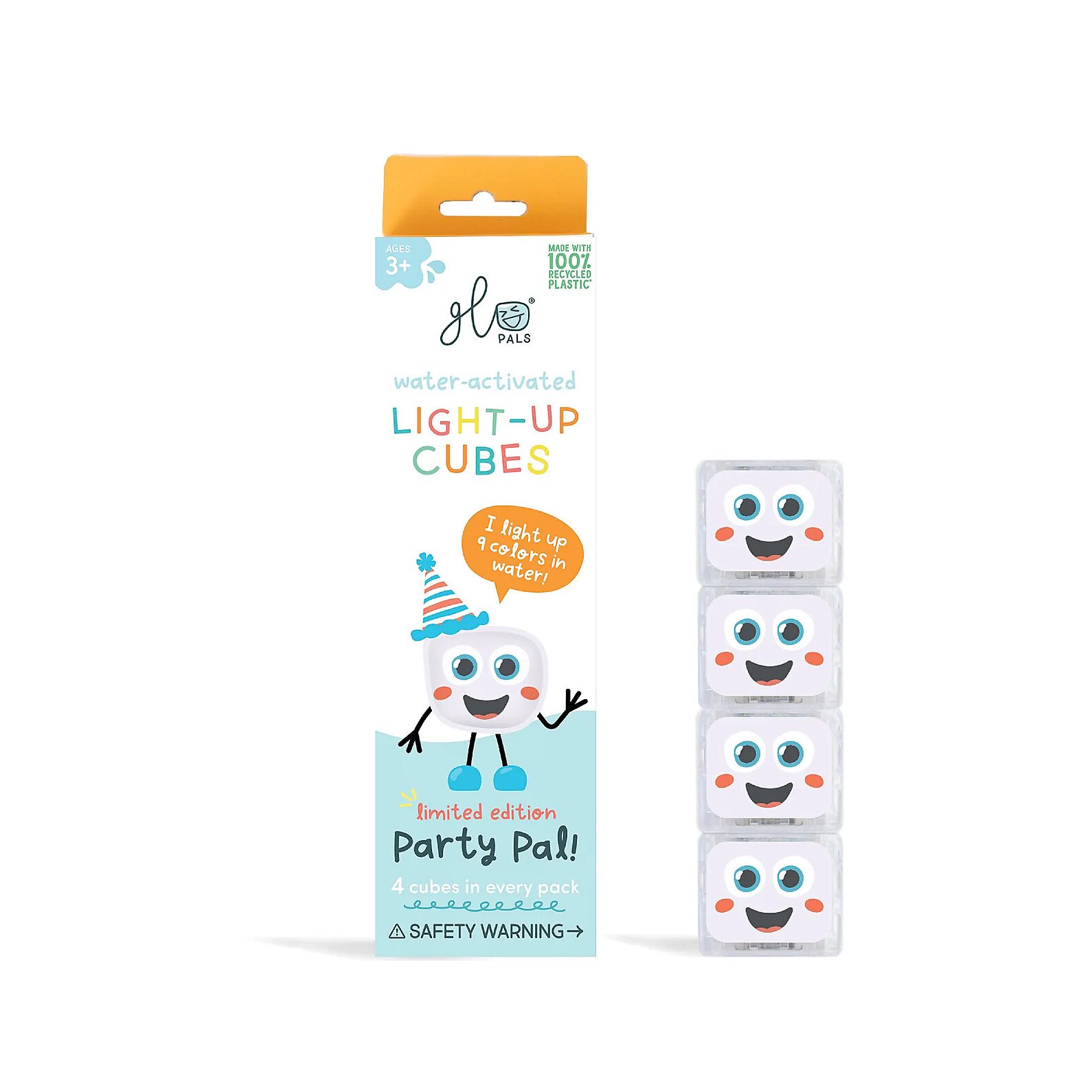 Glo Pals Party Pal cubi luminosi bianchi 4 pezzi