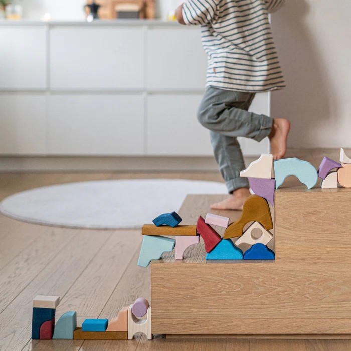 Grimm's Tiny Art Wave set costruzioni legno Small con vassoio