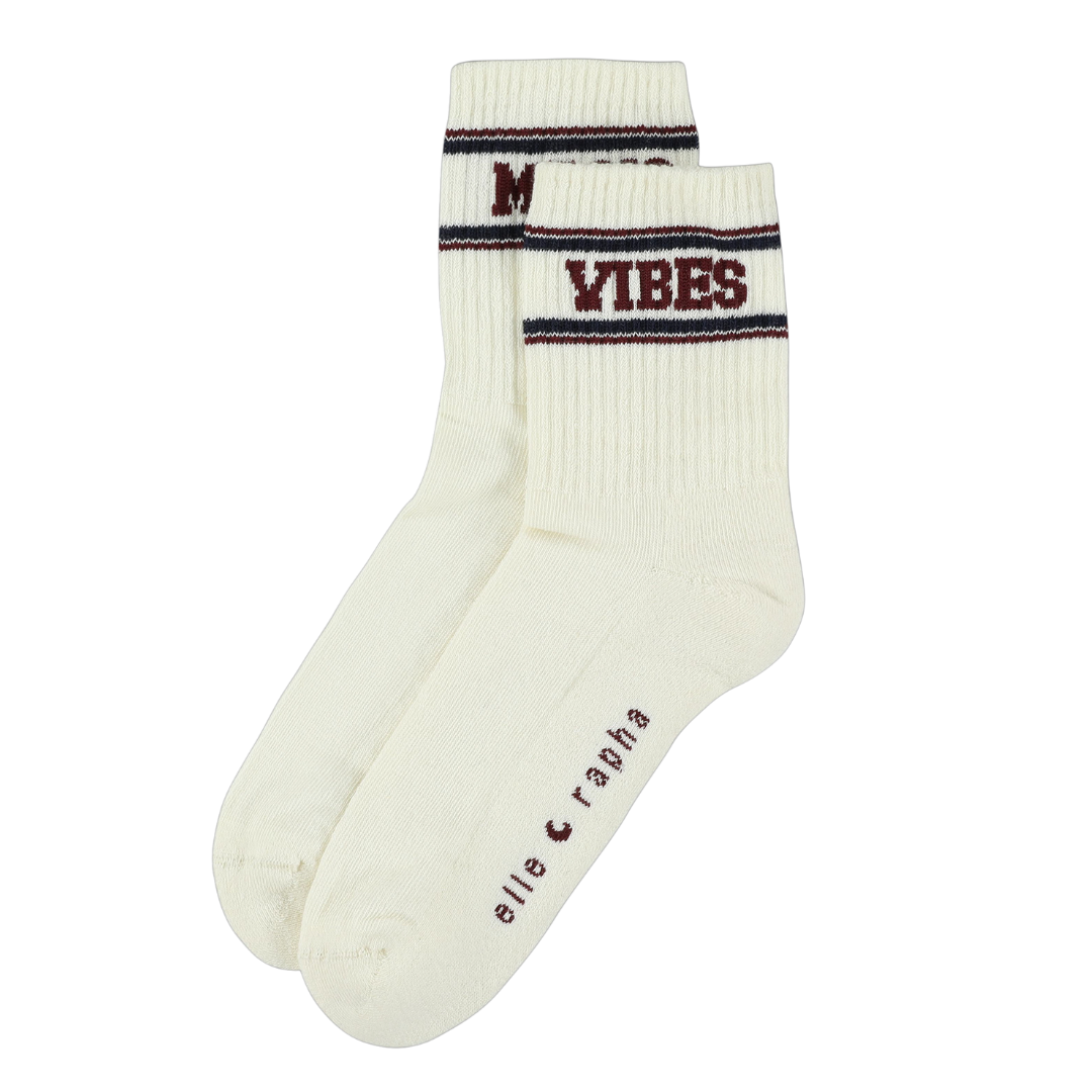 Ella and Rapha Magic Vibes calzini unisex bianco sporco cotone