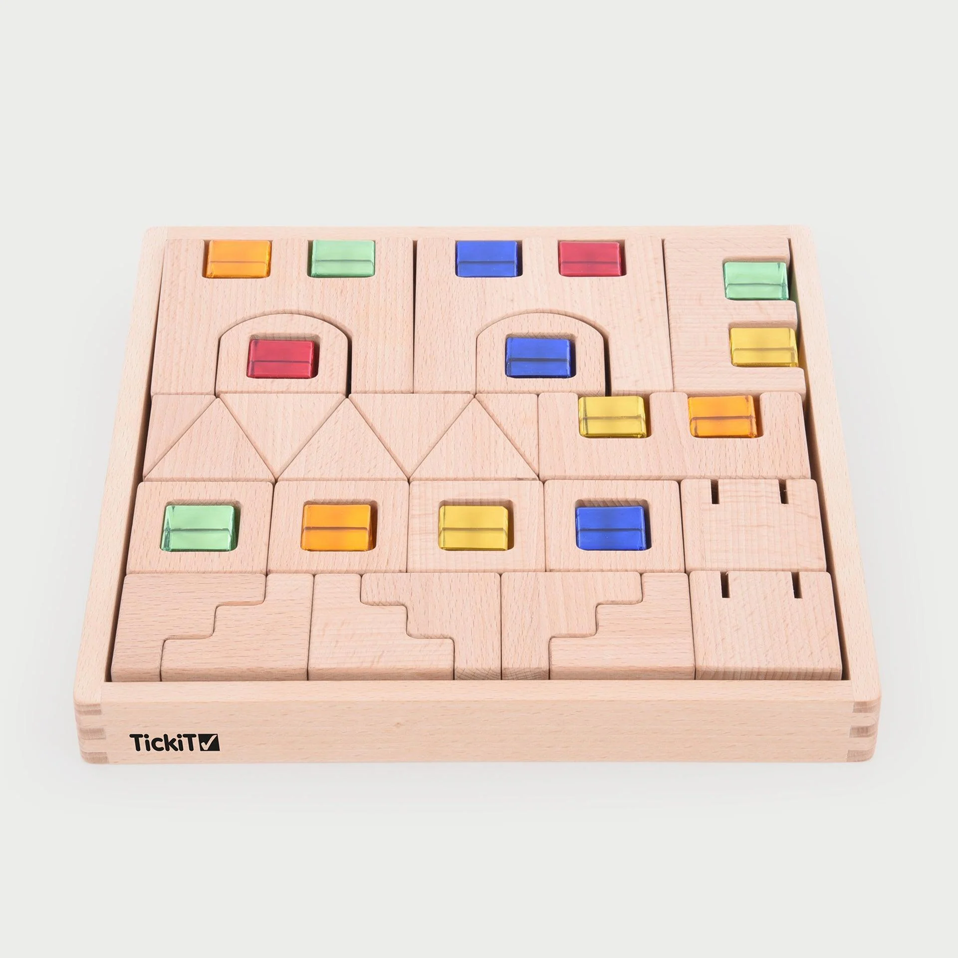 TickiT Gemme Acriliche set costruzioni legno 25 pezzi