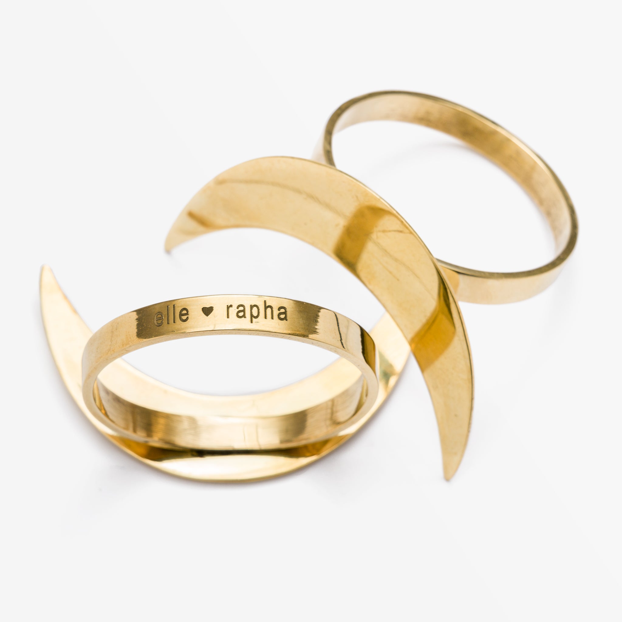 Ella and Rapha Napkin Ring portatovaglioli oro 2 pezzi