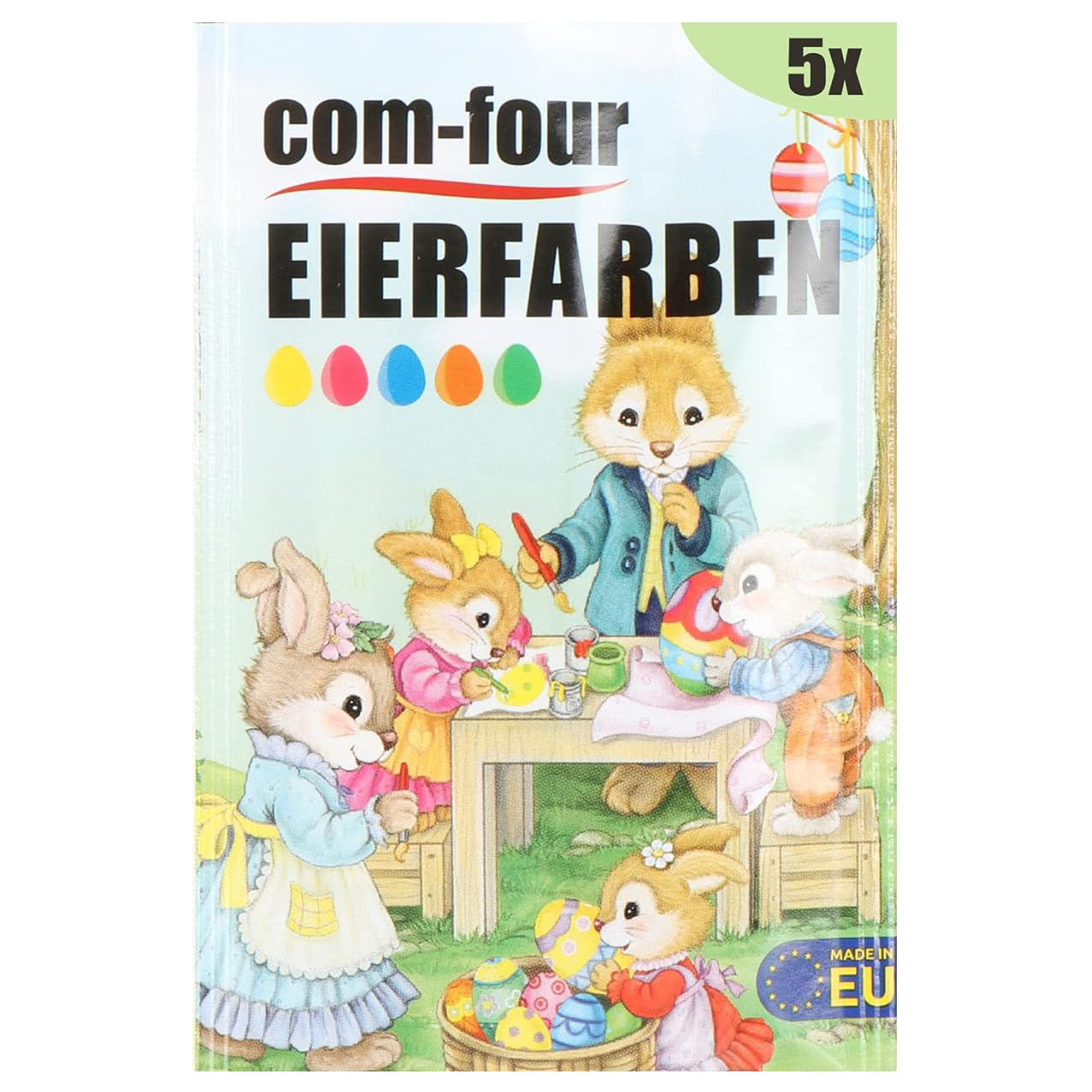 Pigmento in polvere set uova colorate 5 colori