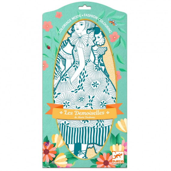 Djeco Rebekka & Friends silhouette da colorare 4 pz