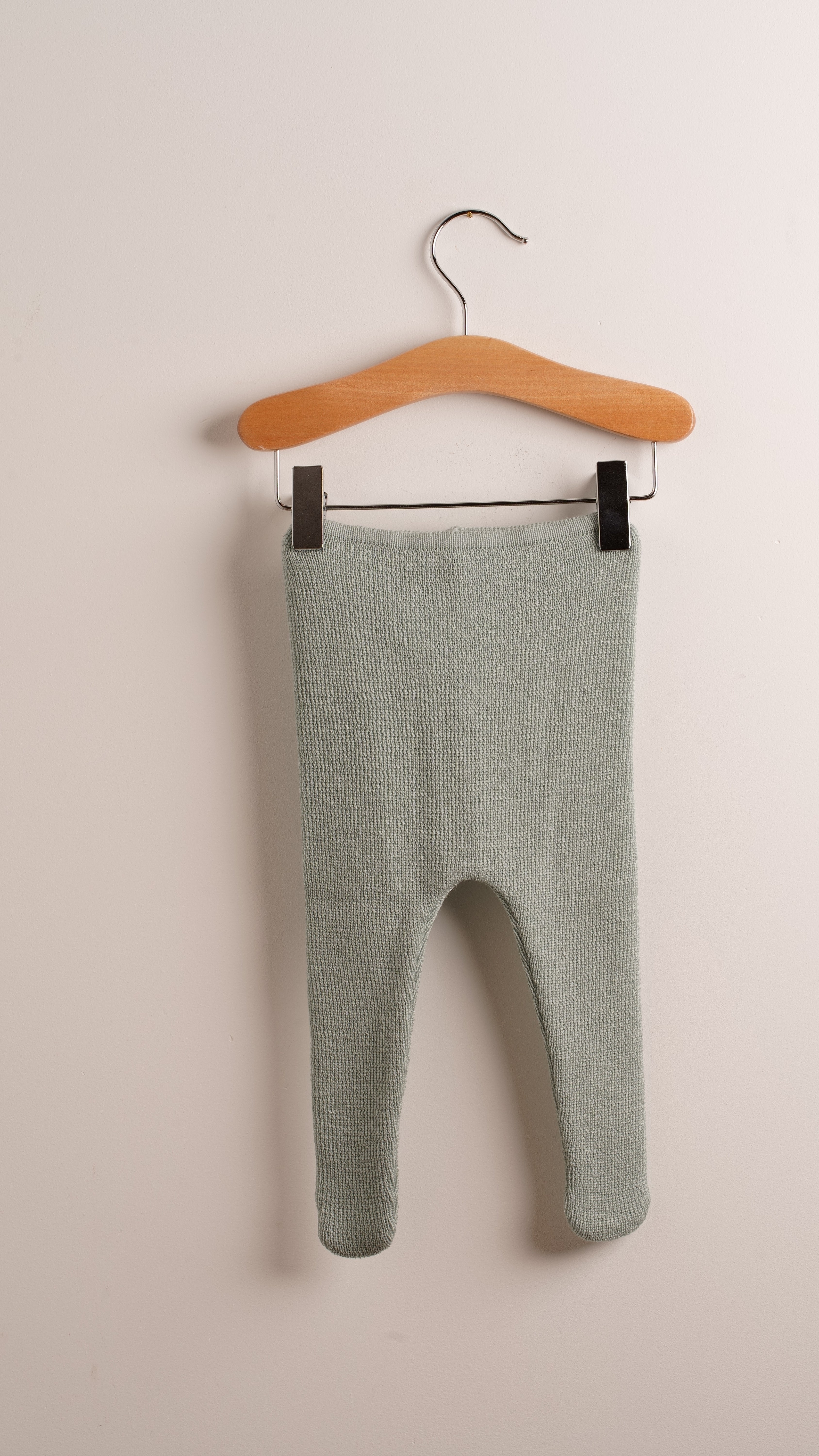 Babyhood collant neonato lana merino verde termoregolante