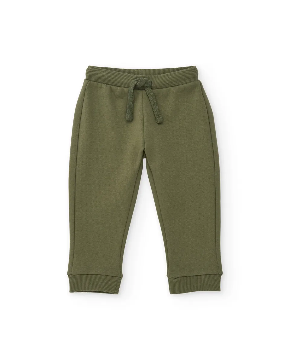 Tuc Tuc pantaloni tuta bambino verde oliva felpa cotone