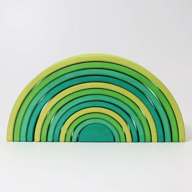 Grimm's Arcobaleno 12 Archi Gioco Legno Meadow Green