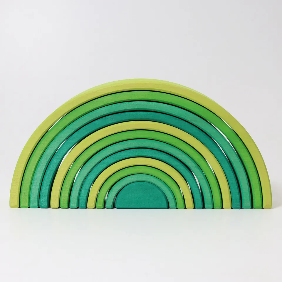 Grimm's Arcobaleno 12 Archi Gioco Legno Meadow Green