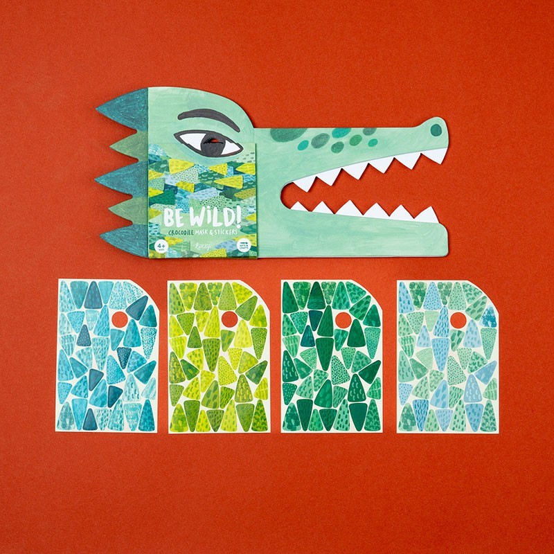 Londji Be Wild Crocodile maschera coccodrillo con adesivi