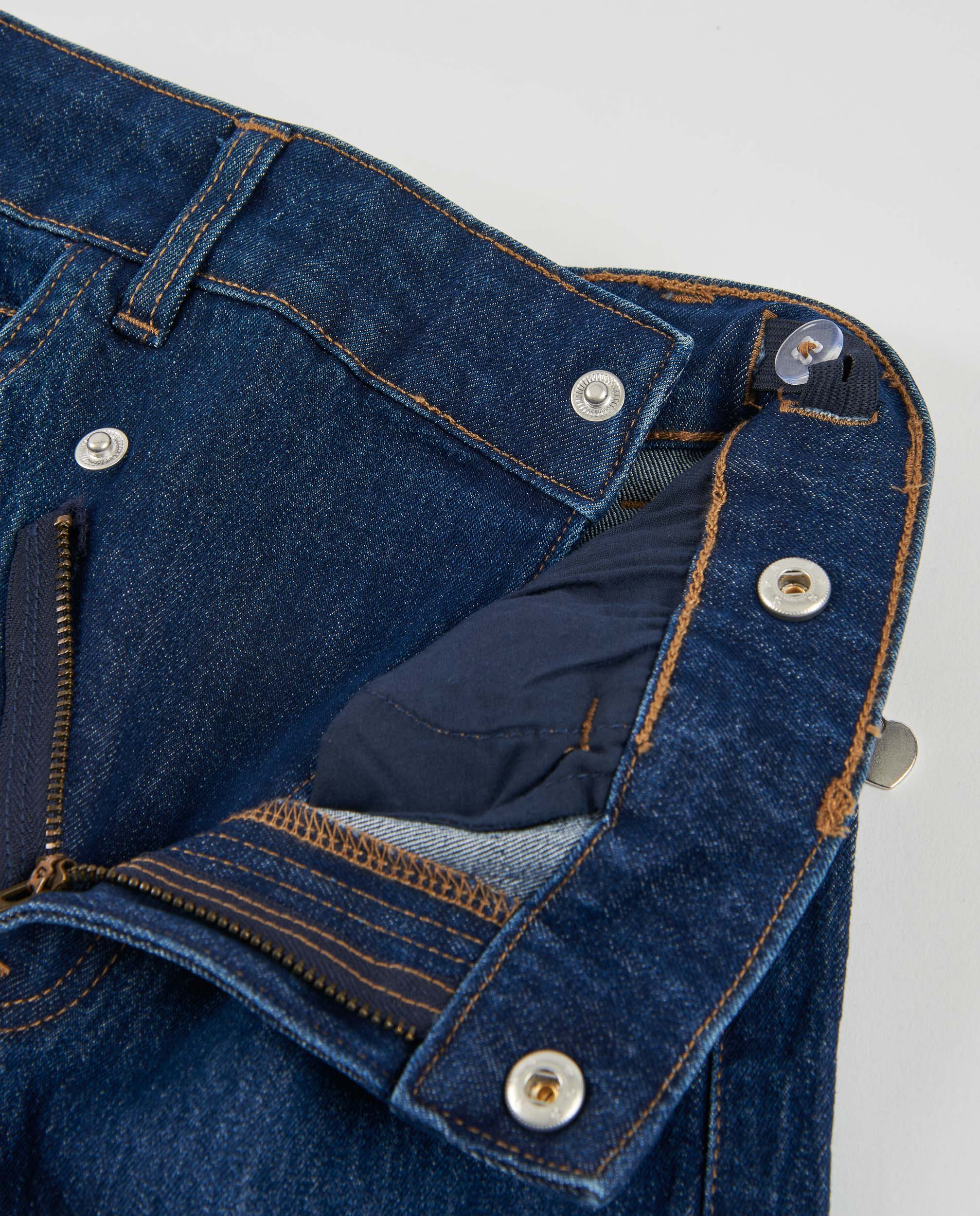 Tuc Tuc jeans bambina dritti denim blu fiocco perline