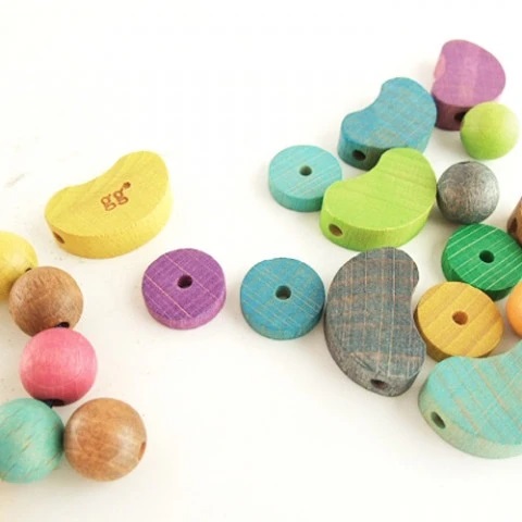 Kukkia gg* set perle da infilare legno con borsetta