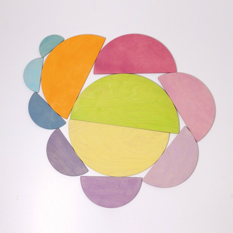 Grimm's Semicerchi Pastello arcobaleno legno 11 pezzi