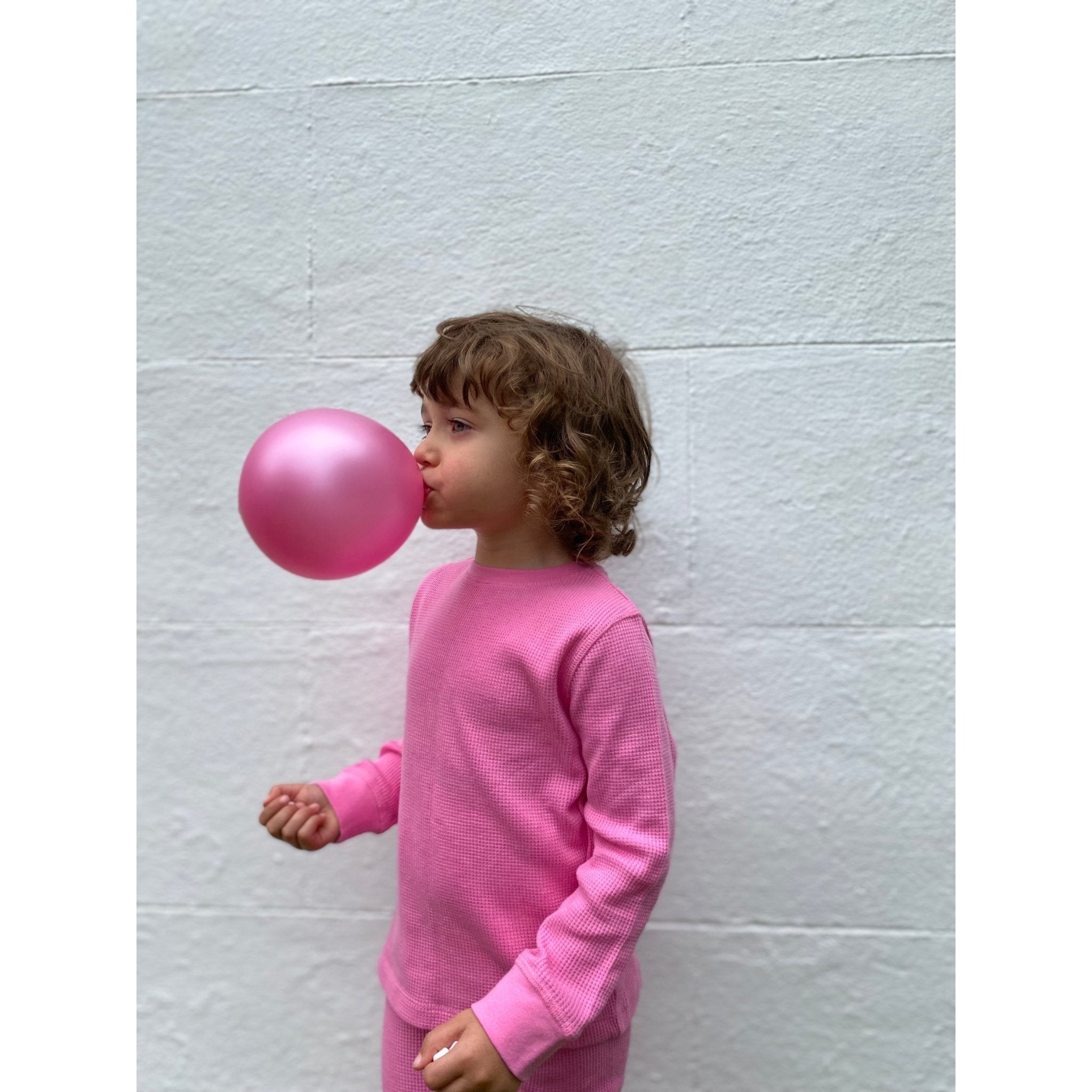 Slugs & Snails Bubble Gum Pink pigiama cotone waffle rosa 1-2 anni