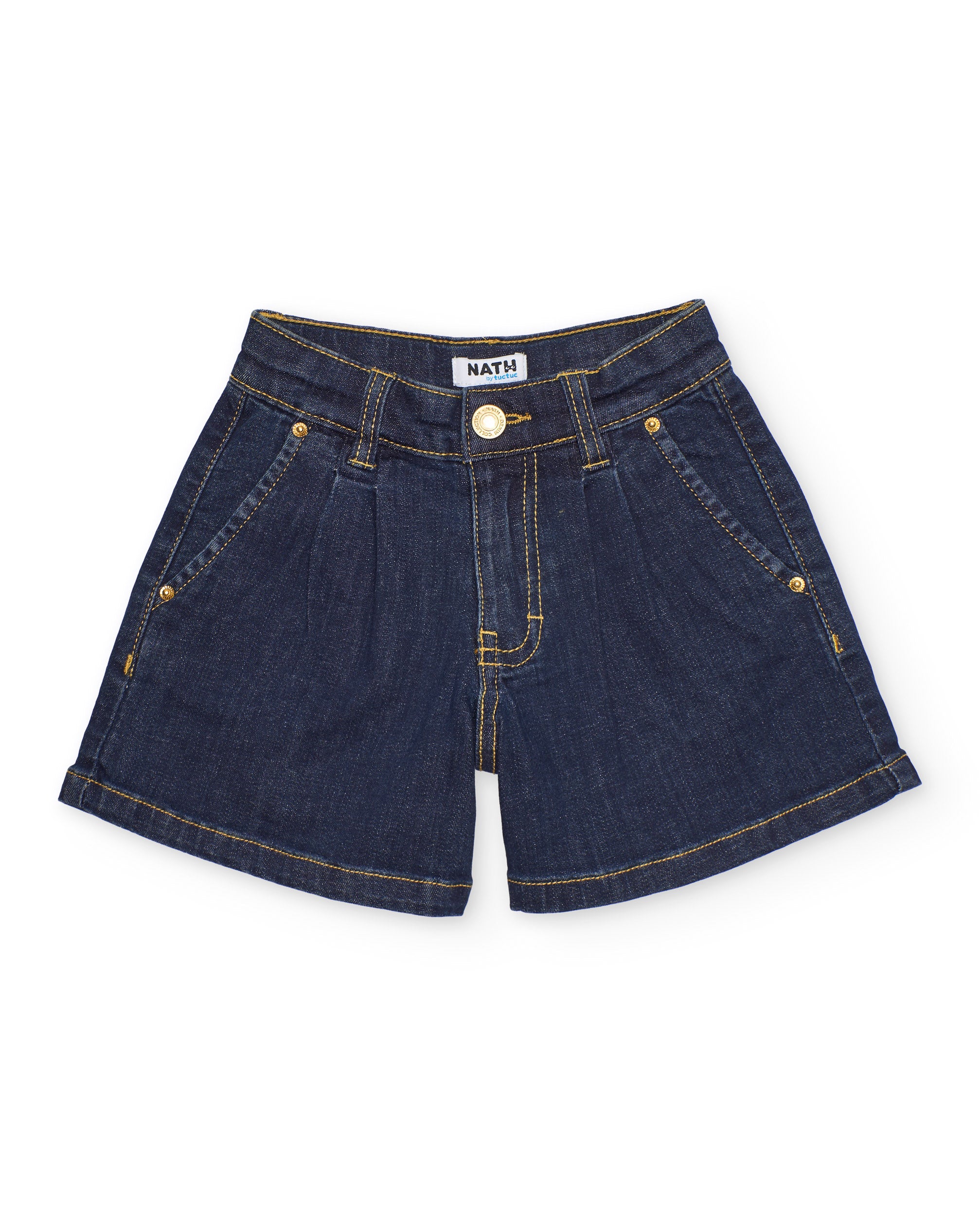Tuc Tuc shorts bambina jeans denim blu scuro