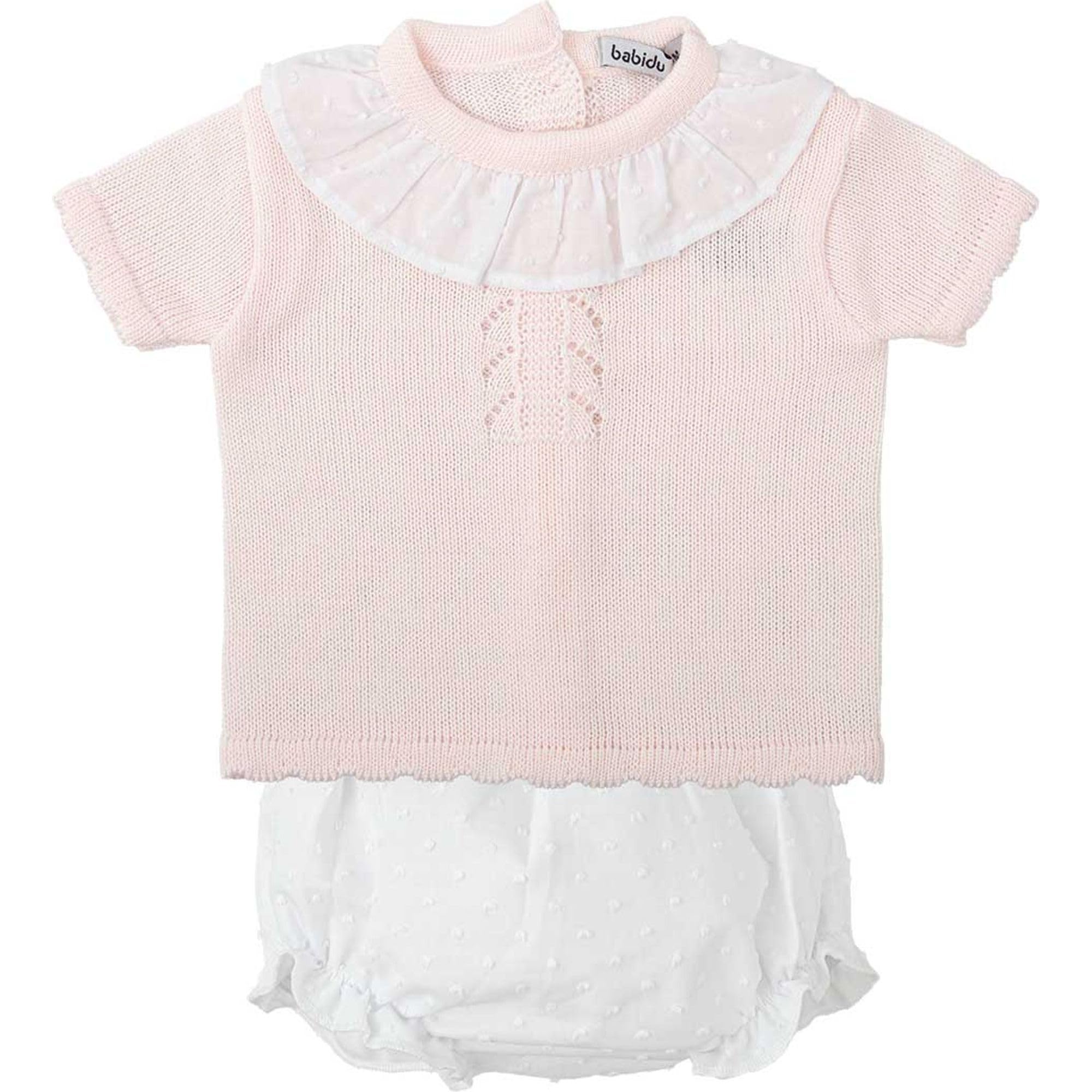 Babidu Set Neonata Vichy Rosa 18 Mesi Cotone