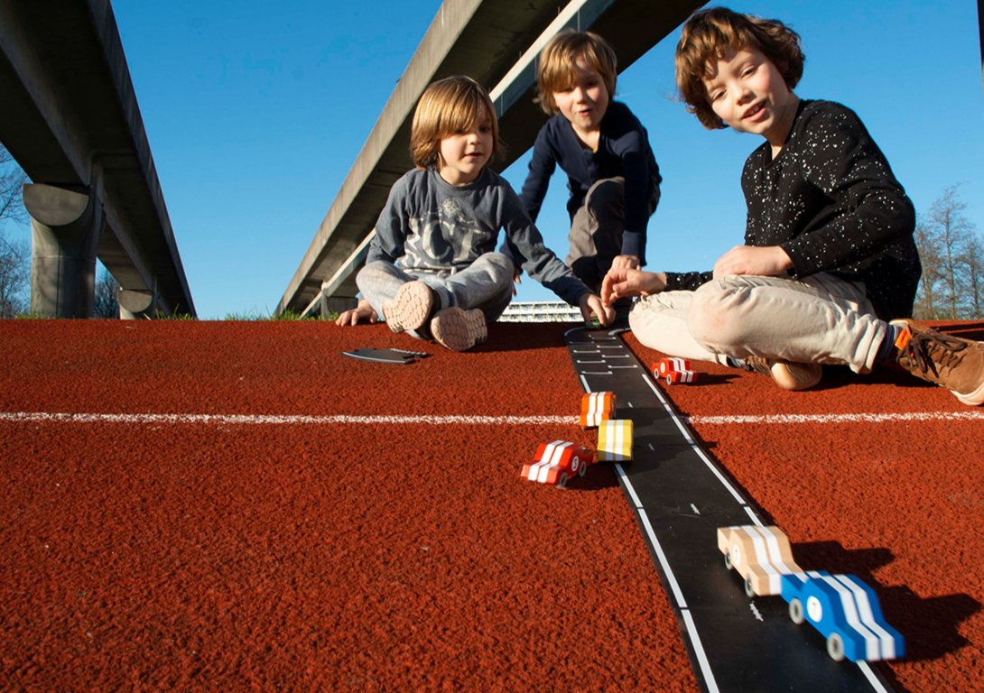 Waytoplay Grand Prix pista macchinine flessibile 24 pezzi