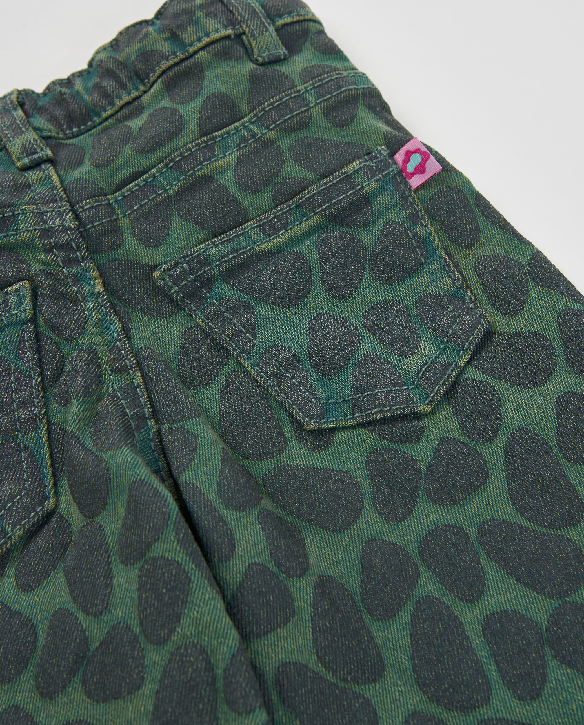 Tuc Tuc pantalone bimba verde animalier