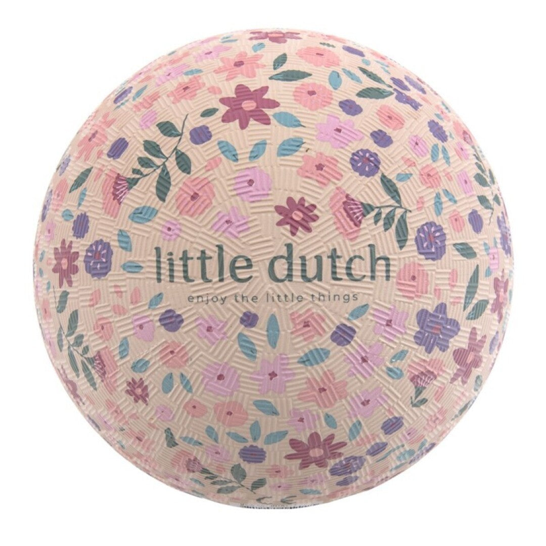 Little Dutch palla gonfiabile rosa fiori gomma 18 cm