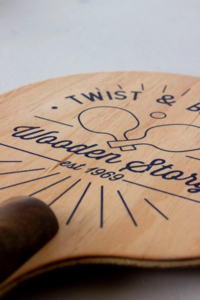 Wooden Story racchetta ping pong in legno con pallina