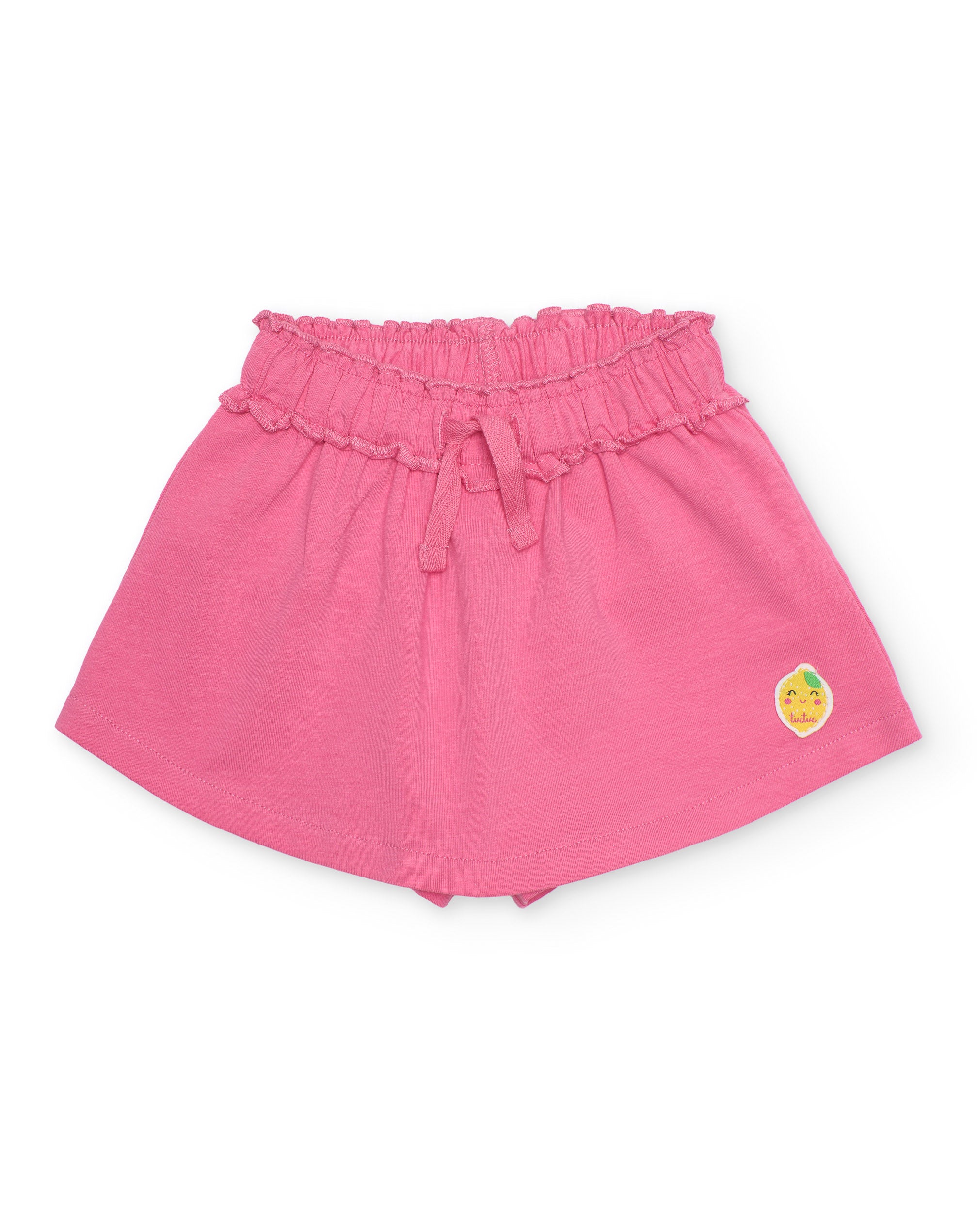 Tuc Tuc Completo Bambina 2 Pezzi Giallo Rosa Spalle Traforate
