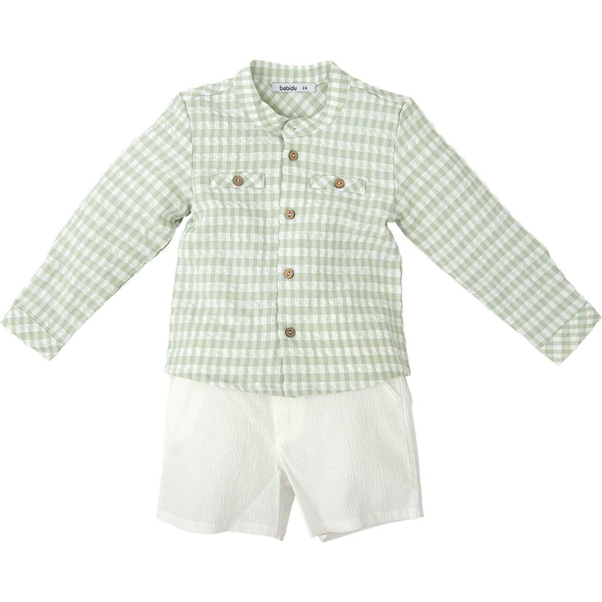 Babidu camicia a quadri completo bambino 6 anni cotone