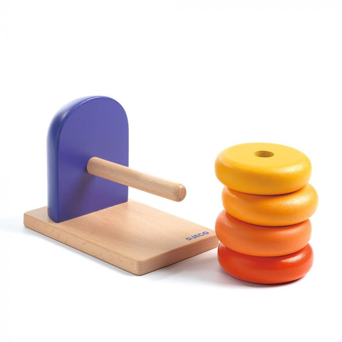 Djeco Penguin Basic pinguino impilabile legno 18 mesi
