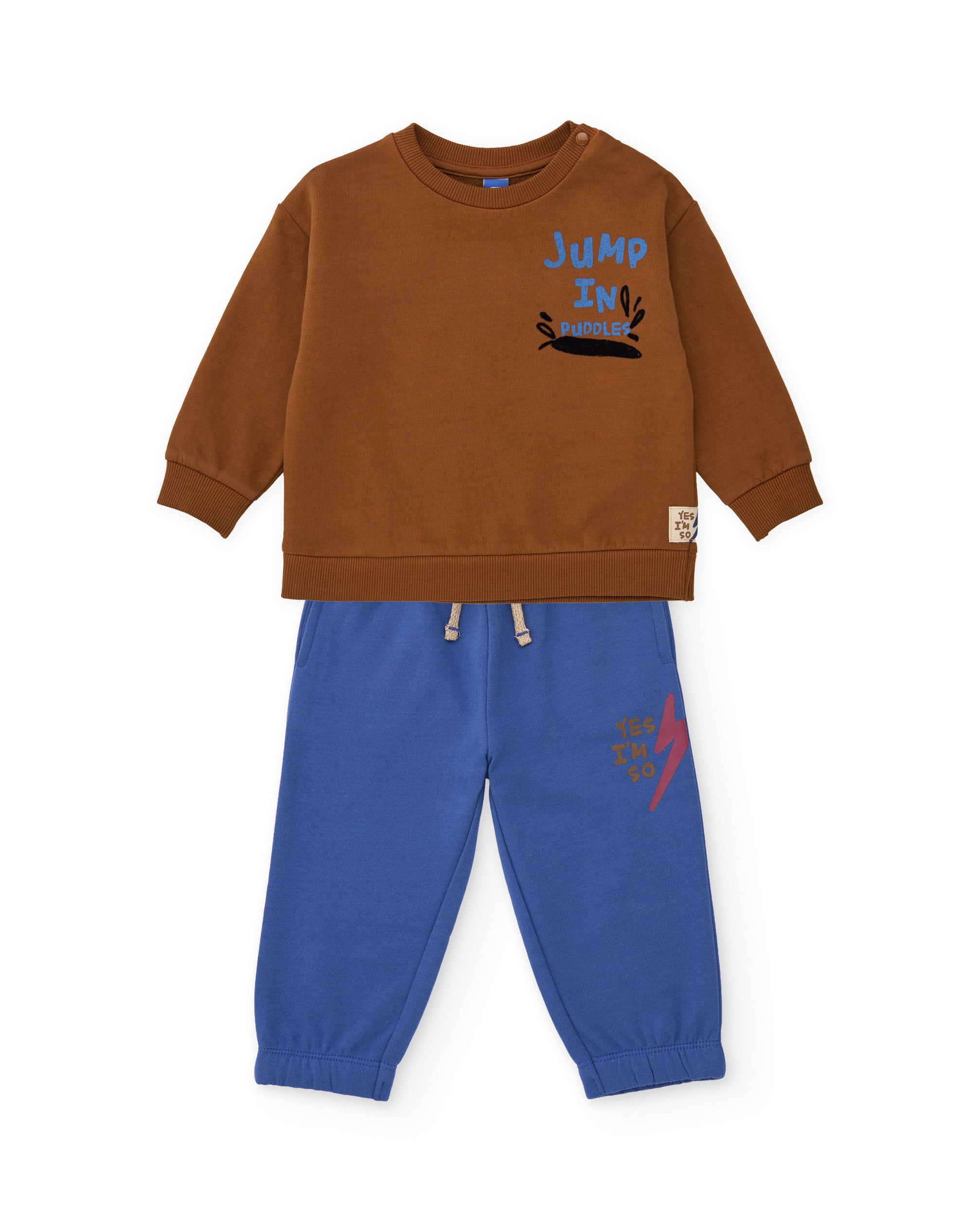 Tuc Tuc tuta bambino felpa marrone blu