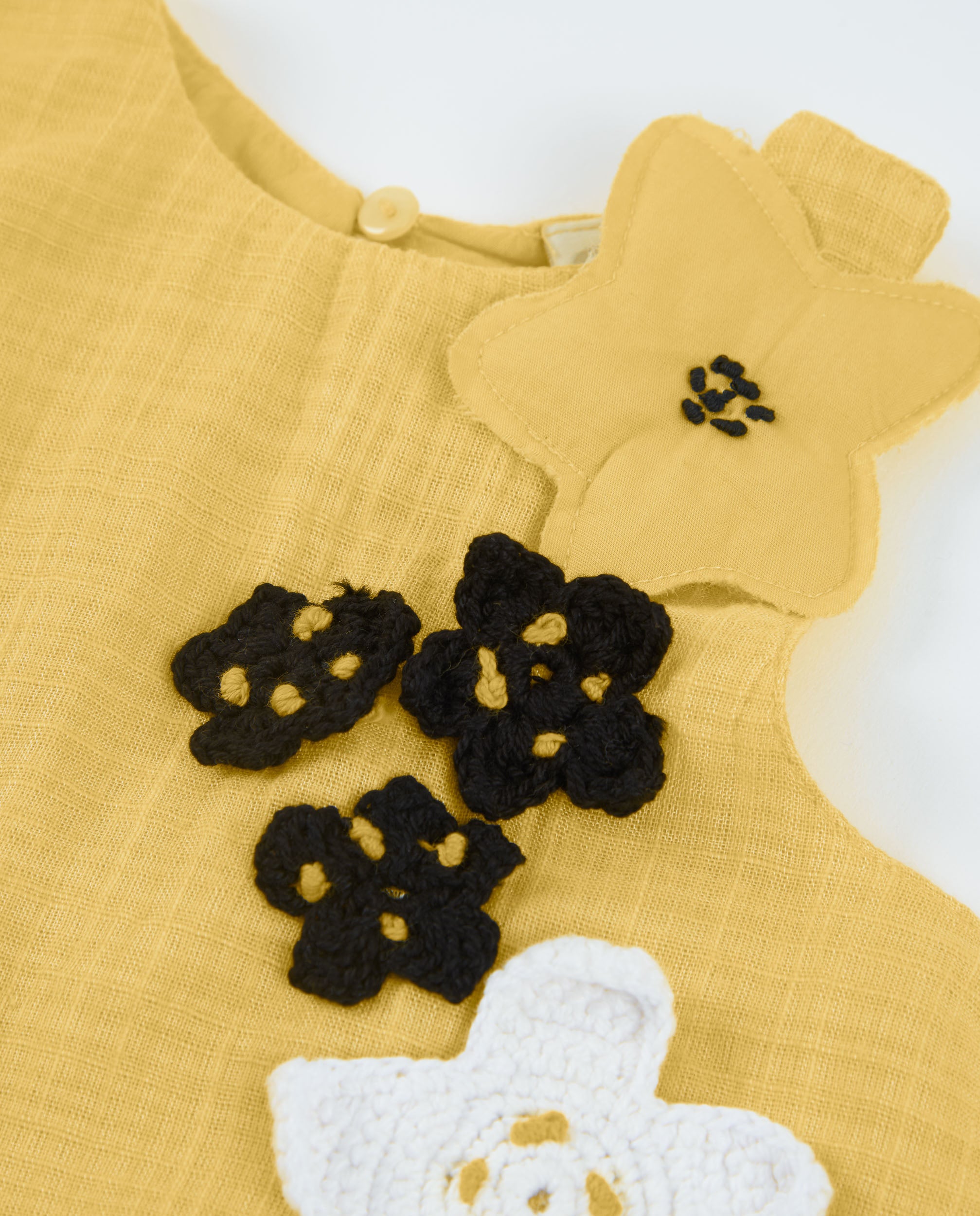 Tuc Tuc blusa bimba senza maniche gialla fiori