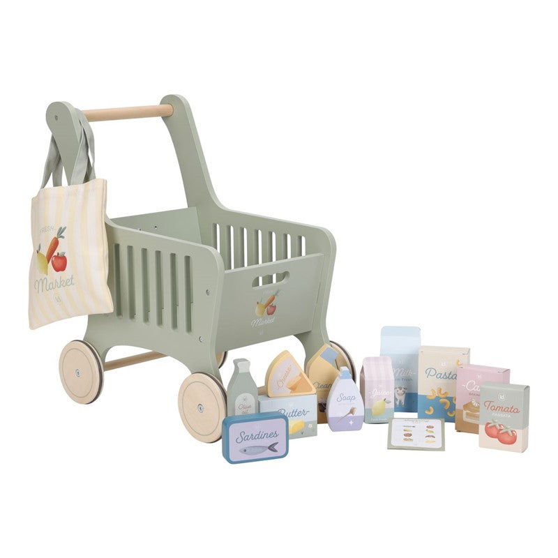 Little Dutch carrello spesa legno giocattolo accessori