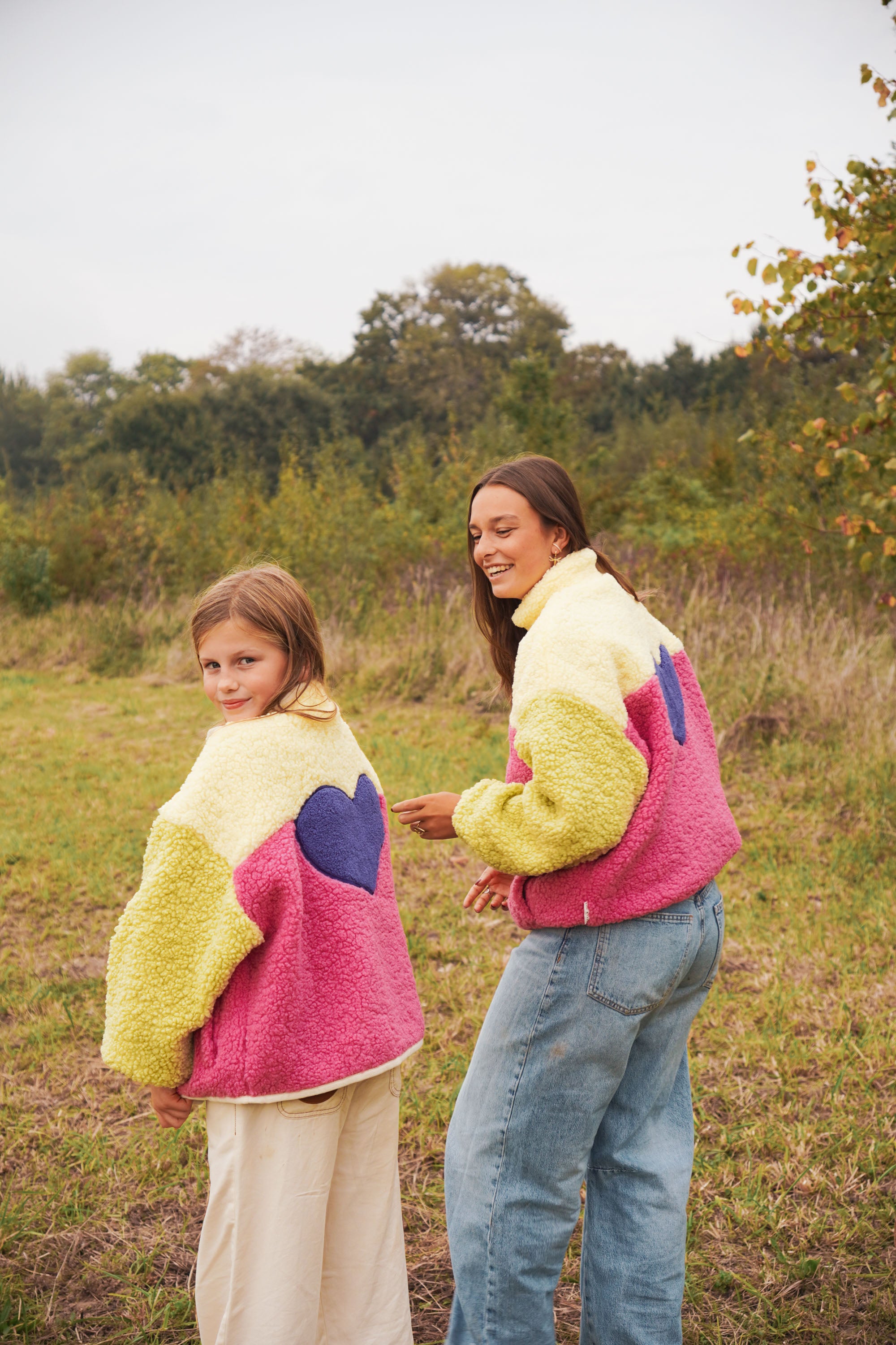 Ella and Rapha Heart Jacket giacca donna teddy multicolor