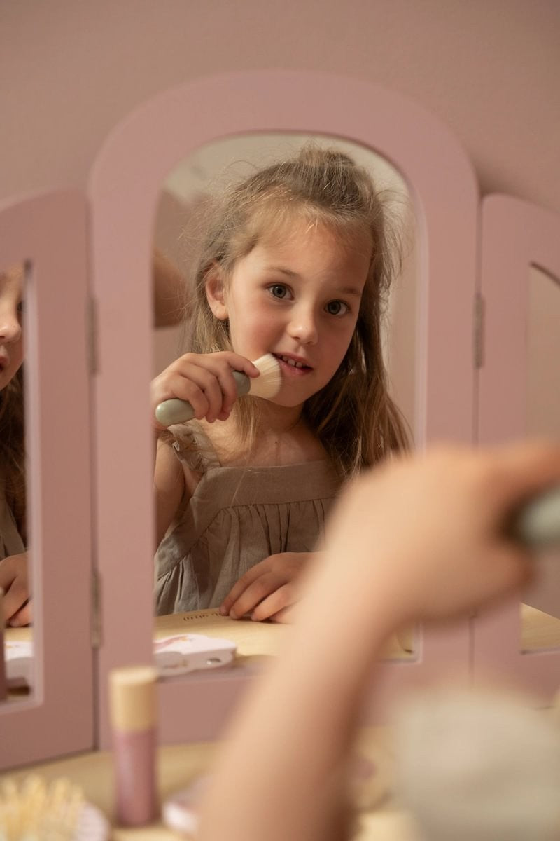 Little Dutch toeletta legno rosa con specchio