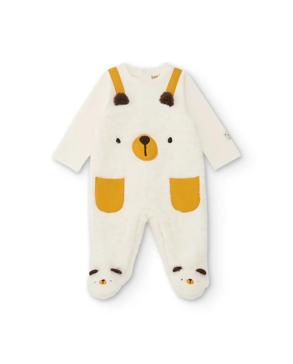 Tuc Tuc pagliaccetto neonato peluche orso ecrù