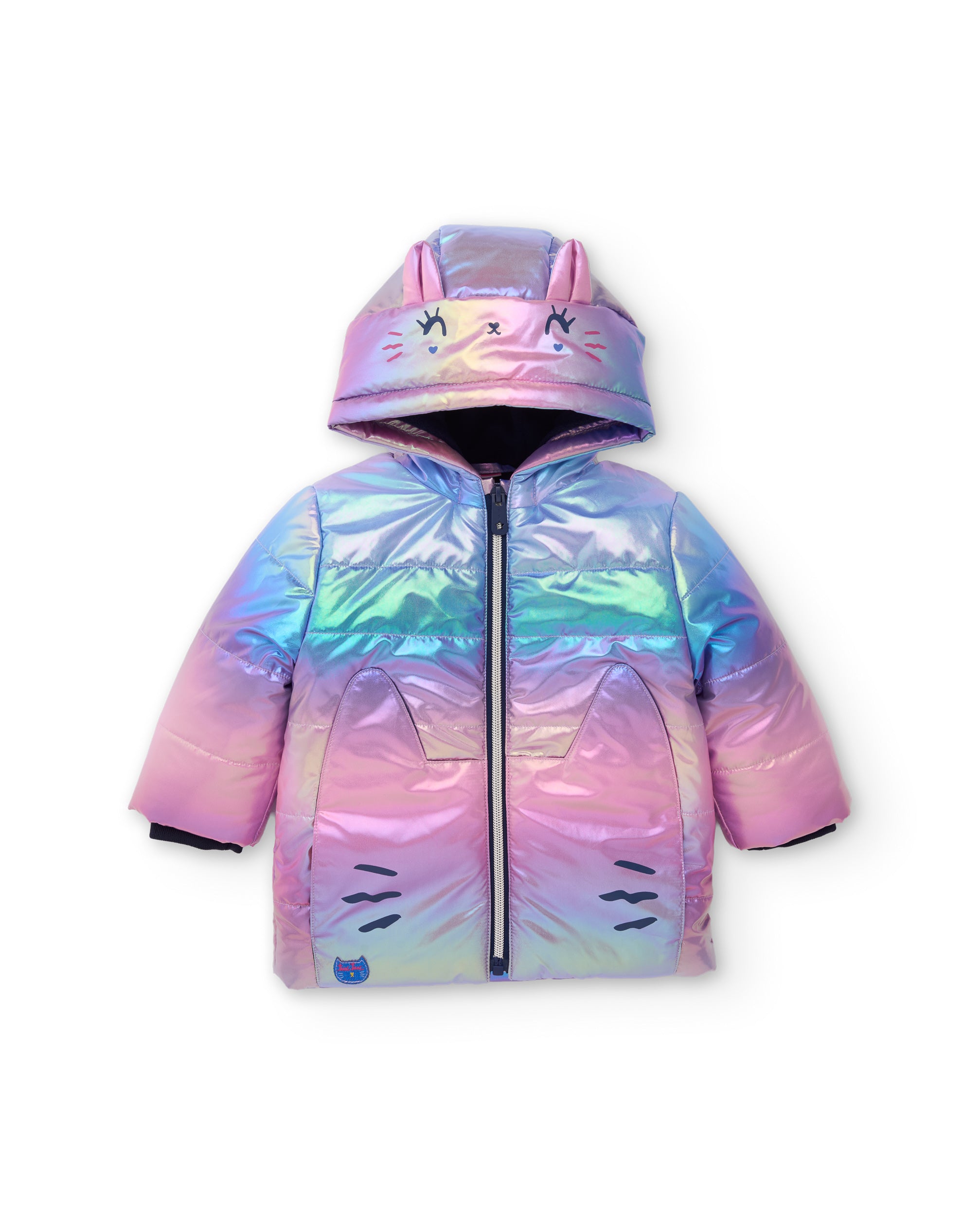 Tuc Tuc Meow Meow piumino bambina olografico azzurro
