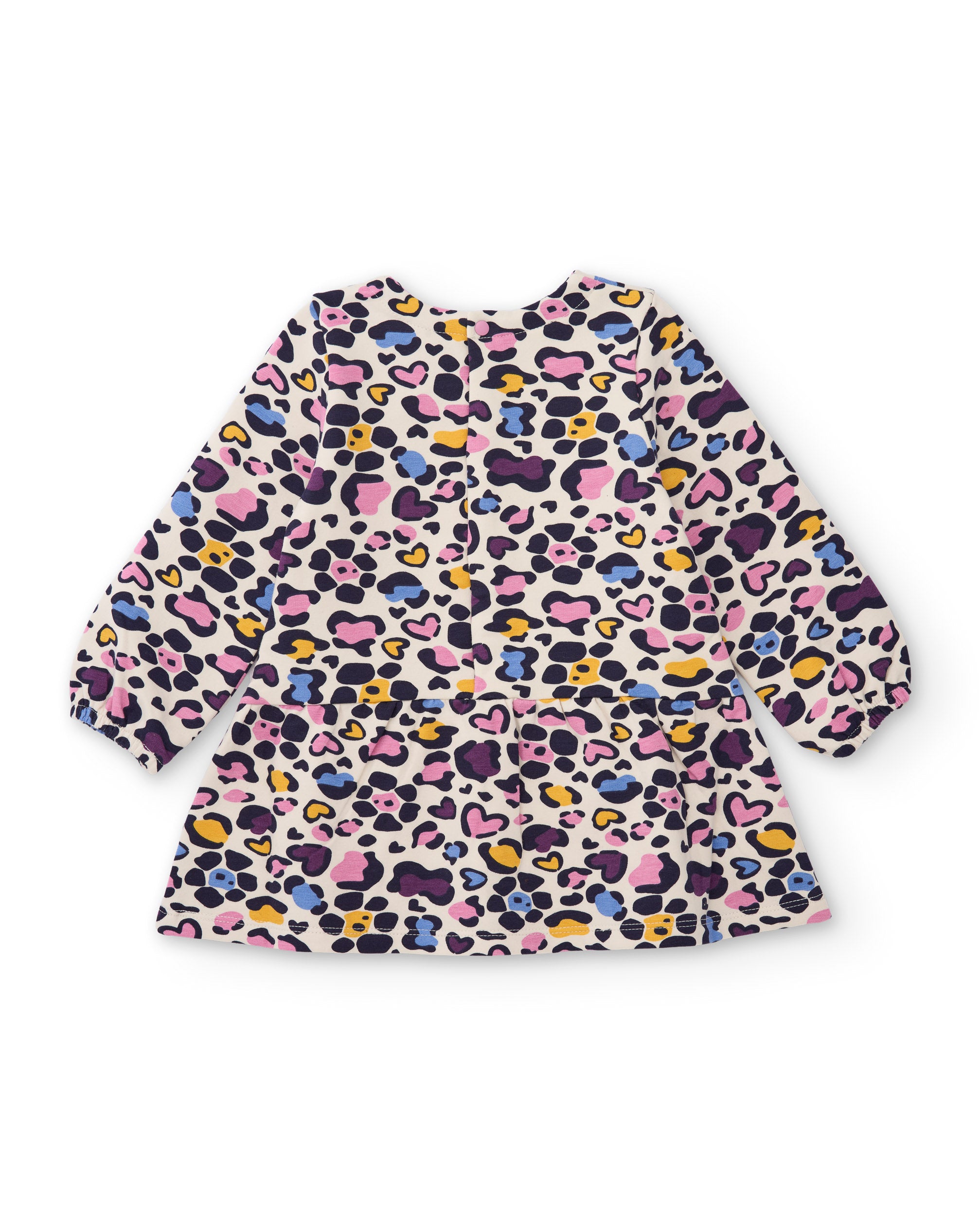 Tuc Tuc vestito bambina tigre fiocco manica lunga crudo
