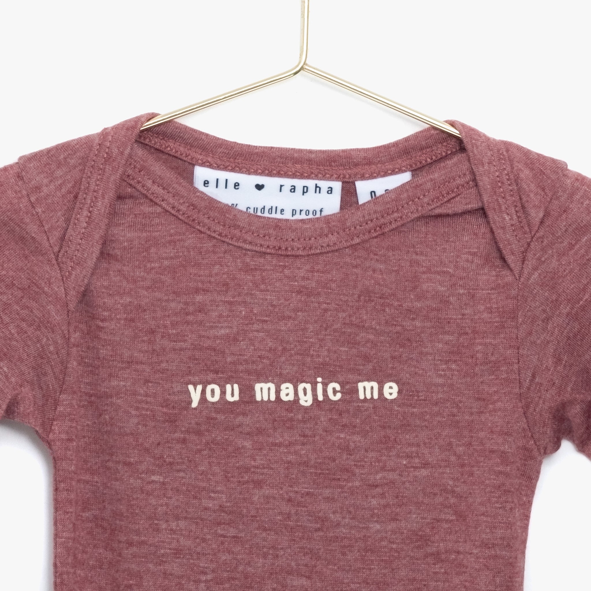Ella and Rapha You Magic Me body neonato terracotta cotone