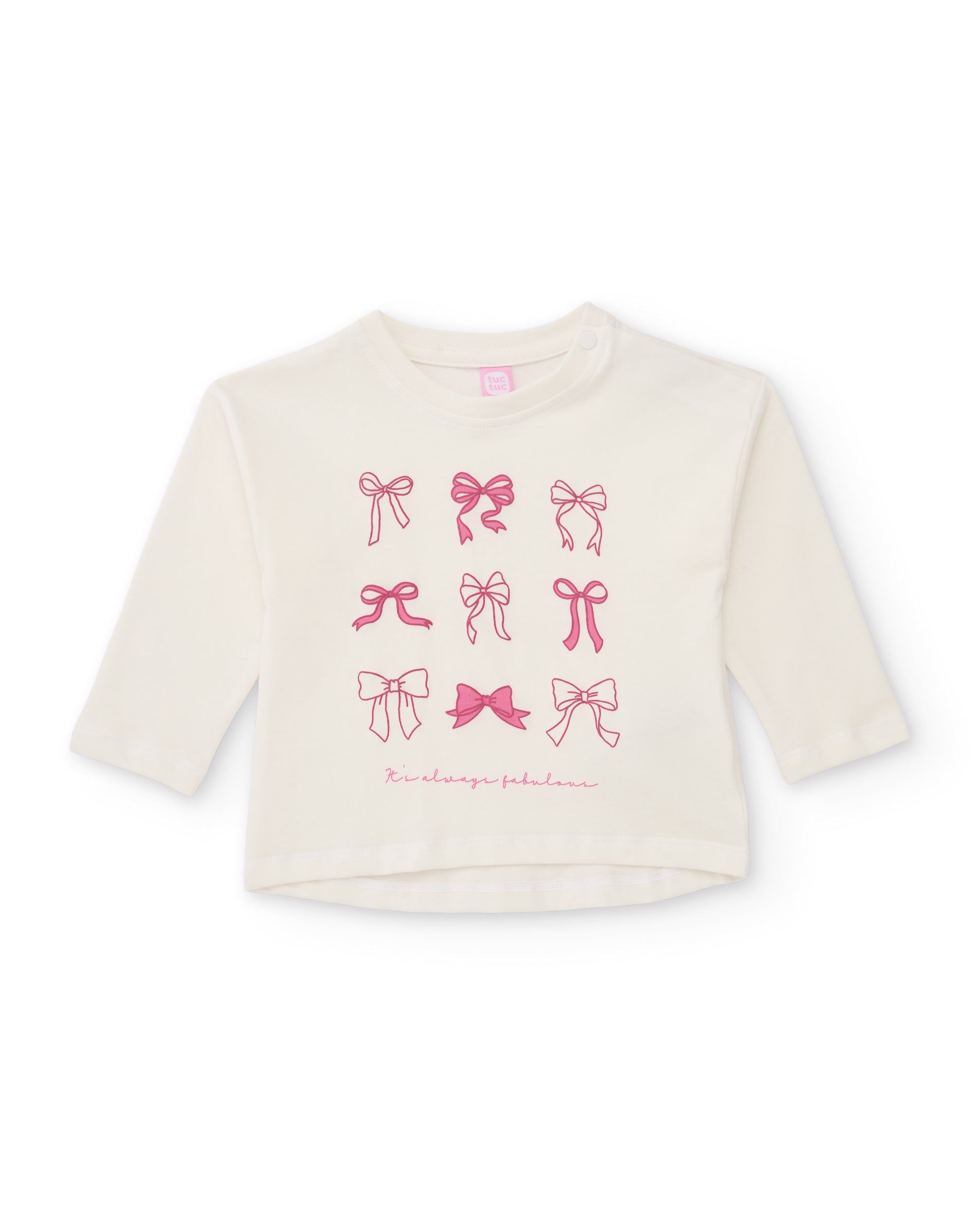 Tuc Tuc Little Ballerina maglia bambina bianca stampa fiocchi