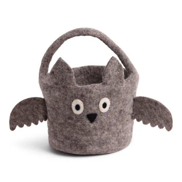 Gry & Sif Halloween Basket cestino feltro ocra 25x17 cm